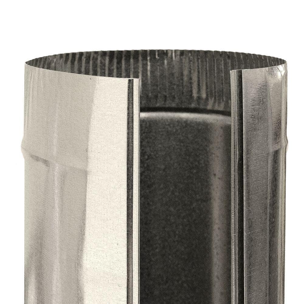 Master Flow 7 in. x 5 ft. Round Metal Duct Pipe