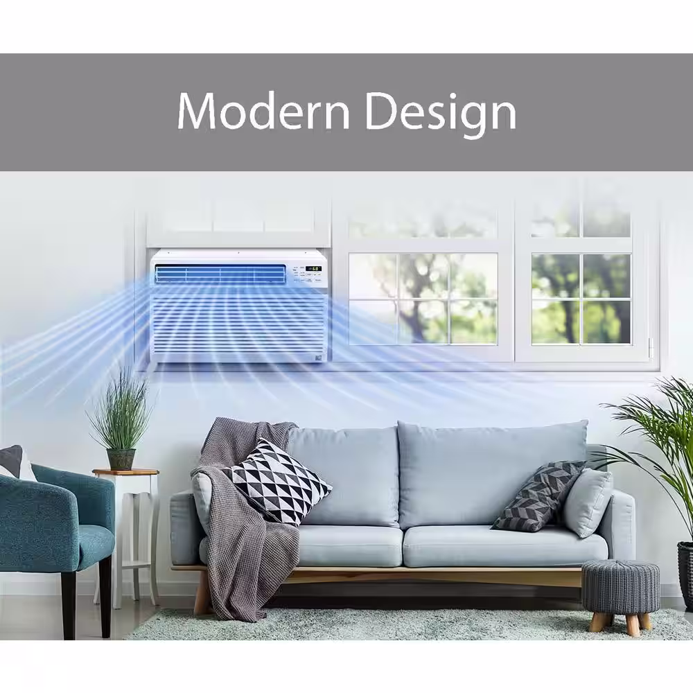 LG 23,000 BTU 230/208-Volt Window Air Conditioner Cools 1,400 sq. ft. with Cool and Heat, Wi-Fi Enabled in White