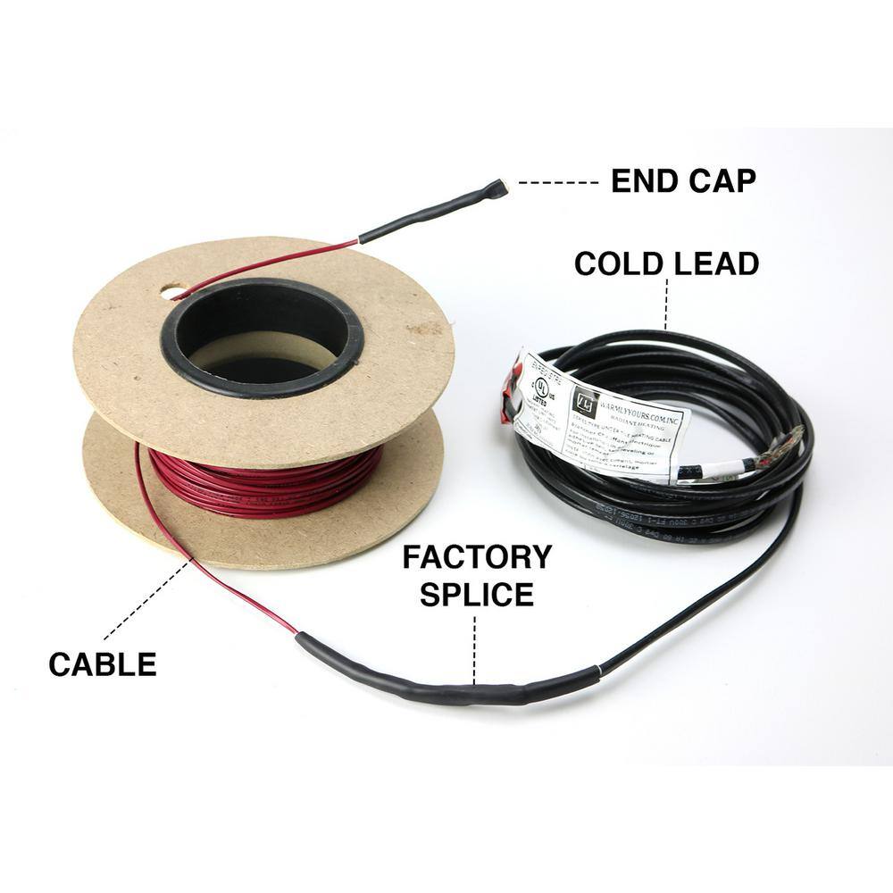 WarmlyYours TempZone 375 ft. Cable System with Non Programmable Thermostat (Covers 93.75 Sq. Ft)