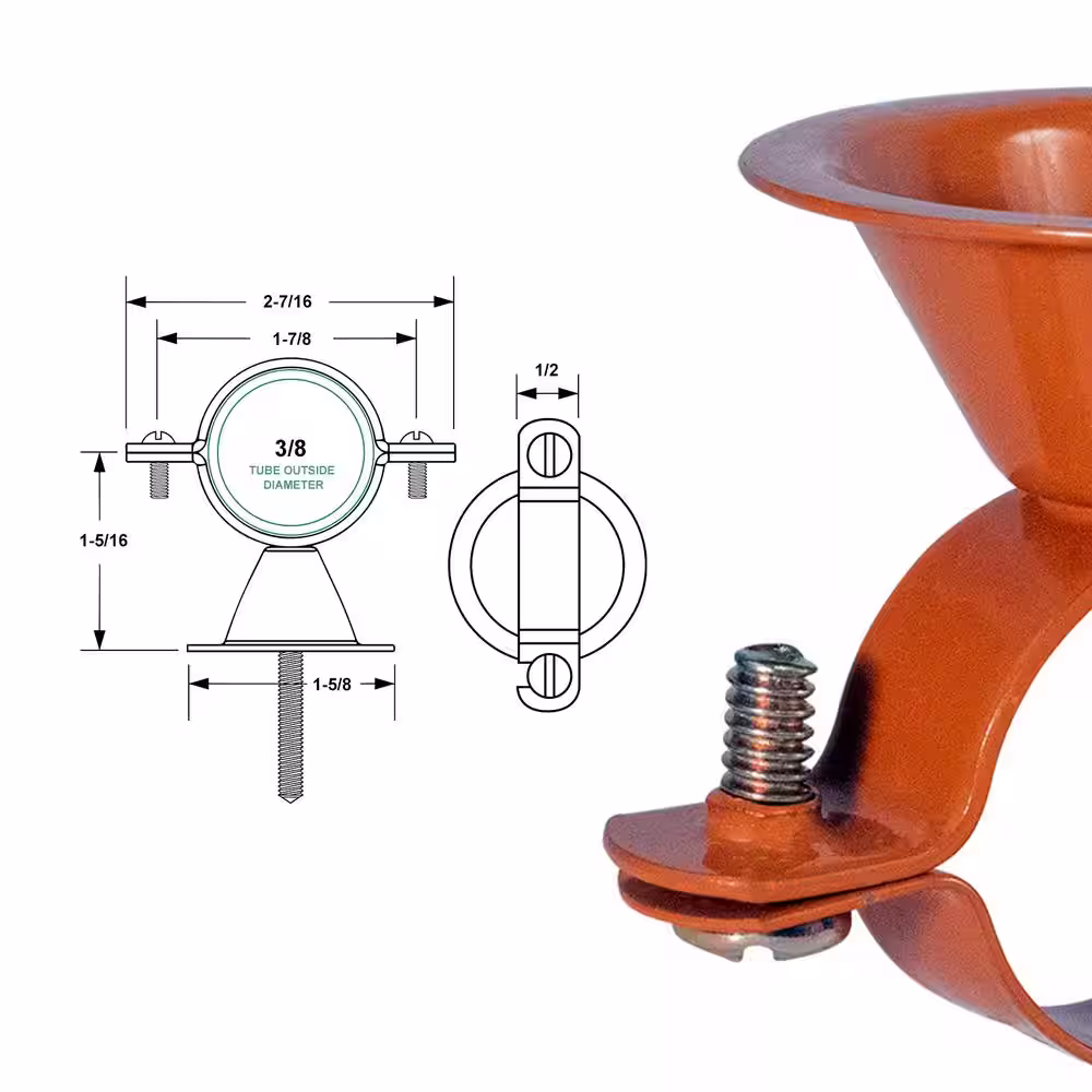 The Plumber's Choice 1 in. Pipe Bell Hanger in Copper Plated Steel