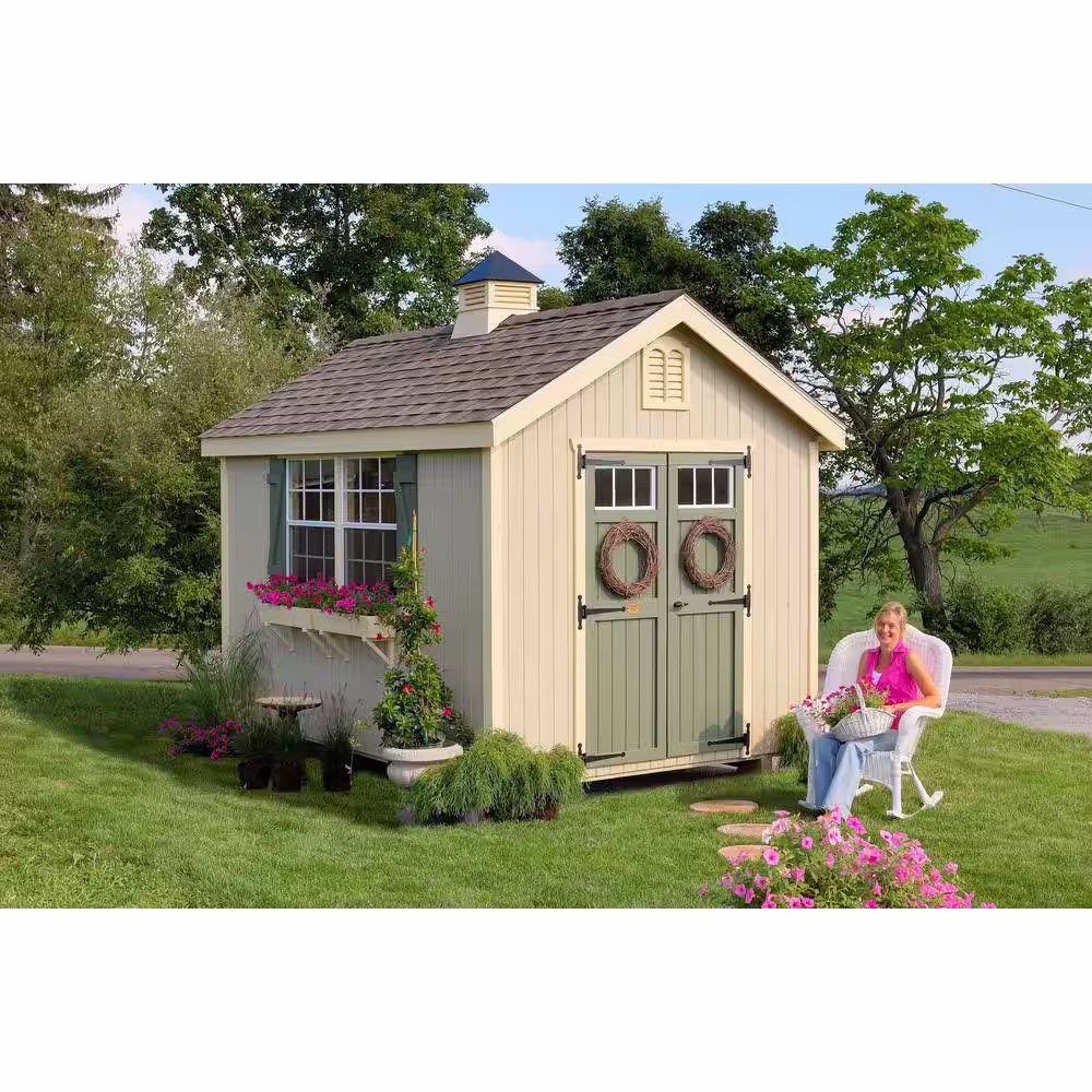 None Colonial Williamsburg 8 ft. x 12 ft. Wood Storage Shed DIY Kit with Floor Kit
