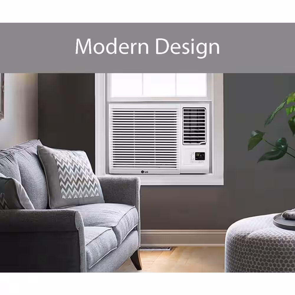 LG 18,000 BTU 230/208-Volt Window Air Conditioner for Cools 1,000 sq. ft. with Cool and Heat, Remote