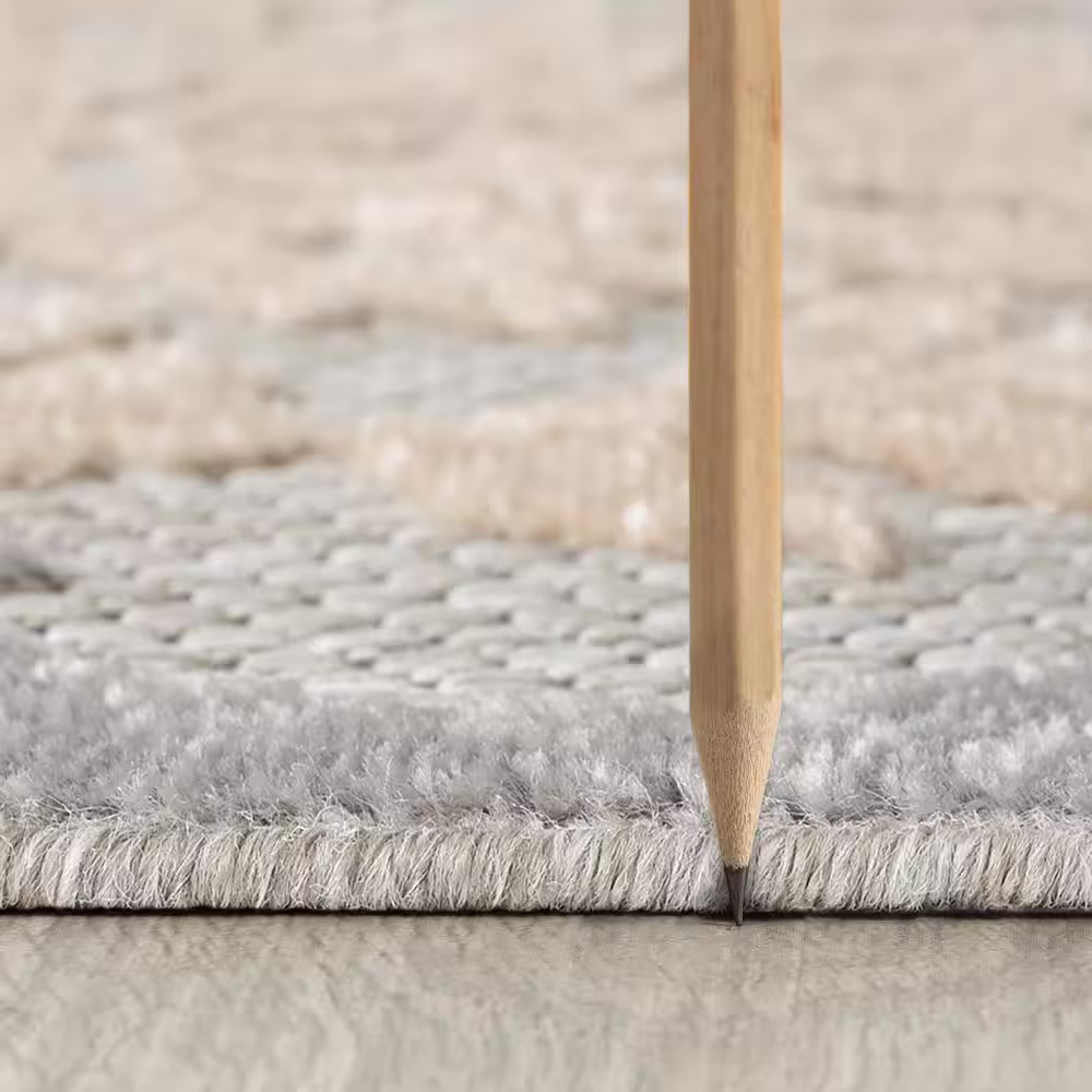 Tayse Rugs Oasis Floral Gray 9 ft. x 12 ft. Indoor/Outdoor Area Rug