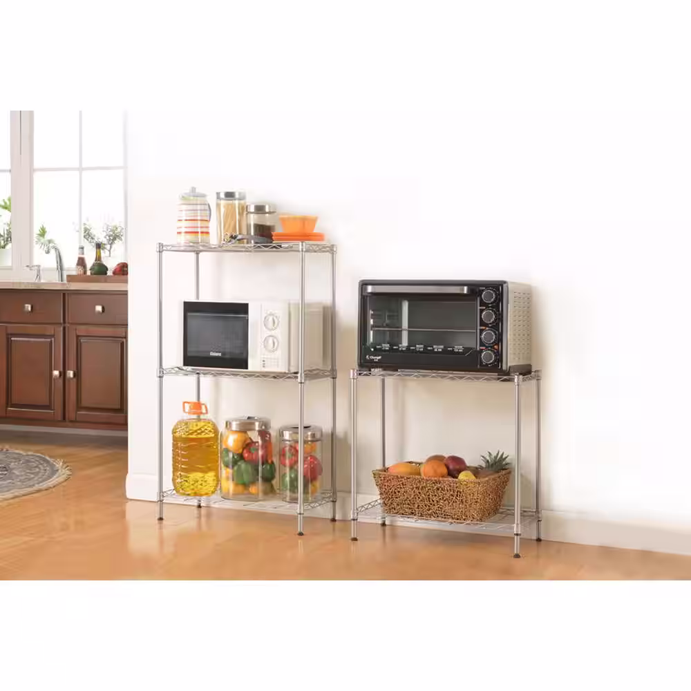 None Silver 5-Tier Heavy Duty Steel Freestanding Garage Storage Unit (11.42 in. W x 59 in. H x 21.3 in. D)