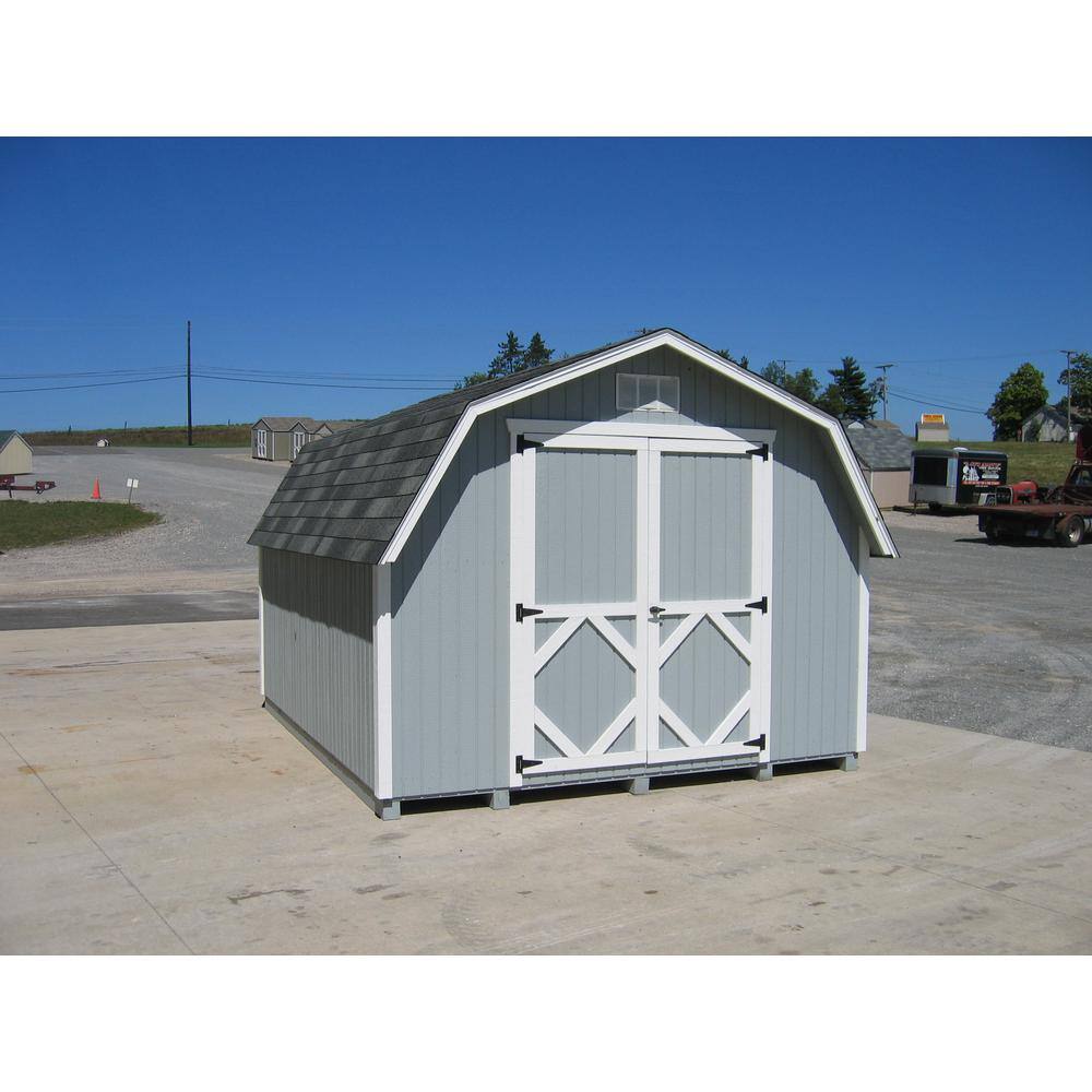LITTLE COTTAGE CO. Classic Gambrel 12 ft. x 20 ft. Wood Storage Building Precut Kit with 4 ft. Sidewalls with Floor