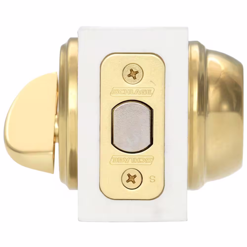 Schlage B60 Series Bright Brass Single Cylinder Deadbolt Certified Highest for Security and Durability