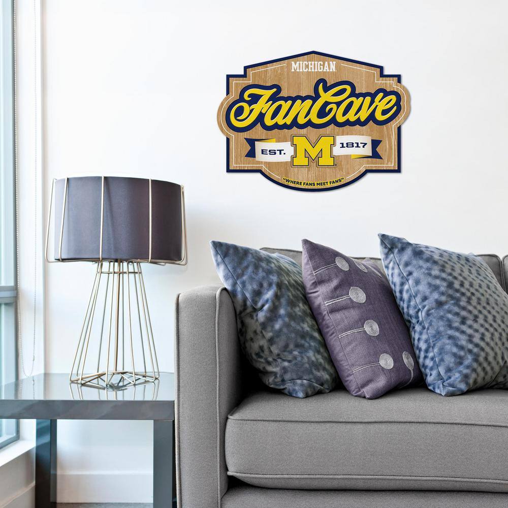 YouTheFan NCAA Michigan Wolverines Fan Cave Decorative Sign