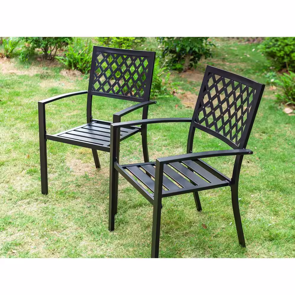 None 8-Piece Metal Patio Outdoor Dining Set with Umbrella