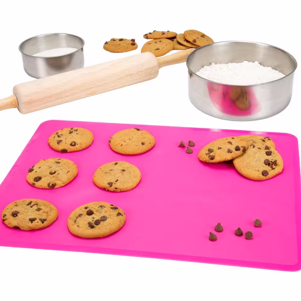 Trademark 11 in. x 1.5 in. Silicone Bakeware Set in Pink (18-Piece)